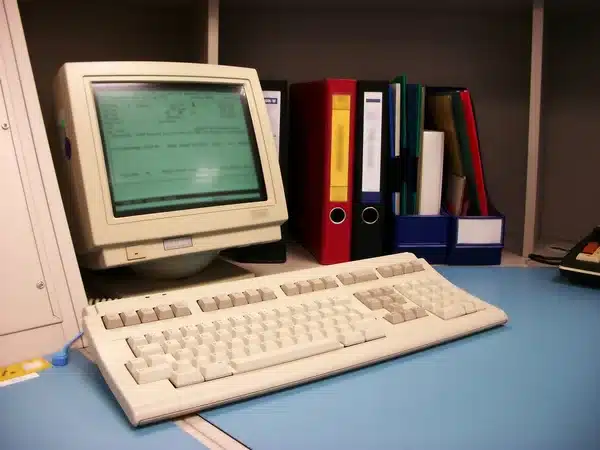 Old computer showing the necessity of upgrading IT solutions